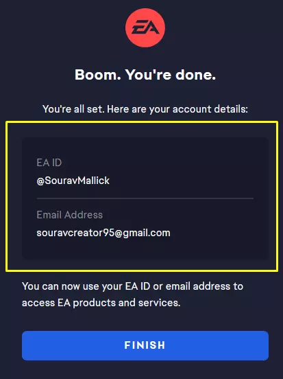How To Create An EA Account